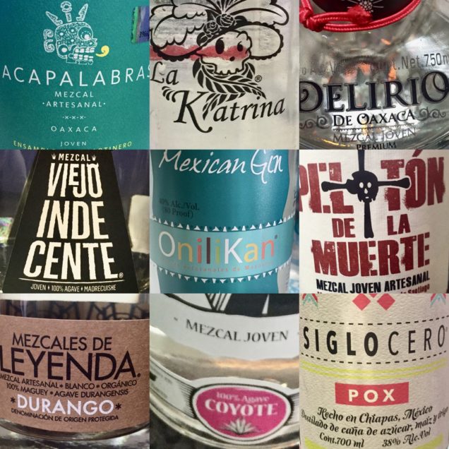 Algunas de las bebidas probadas en barra Mexico